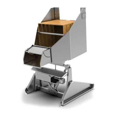 Bin ανατρεπόμενο σύστημα που χρησιμοποιείται για την εκφόρτωση φρούτων από τα πλαστικά ή ξύλινα παλετοκιβώτια.
